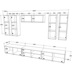 Living Haaus Kos V4 2.85m (Anthracite/Artisan Oak) Thumb