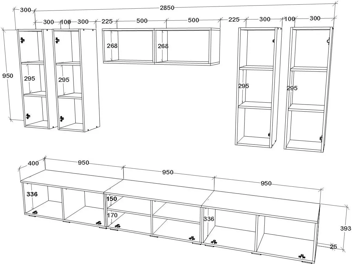 Living Haaus Kos V4 2.85m (Black/White Gloss) - 5