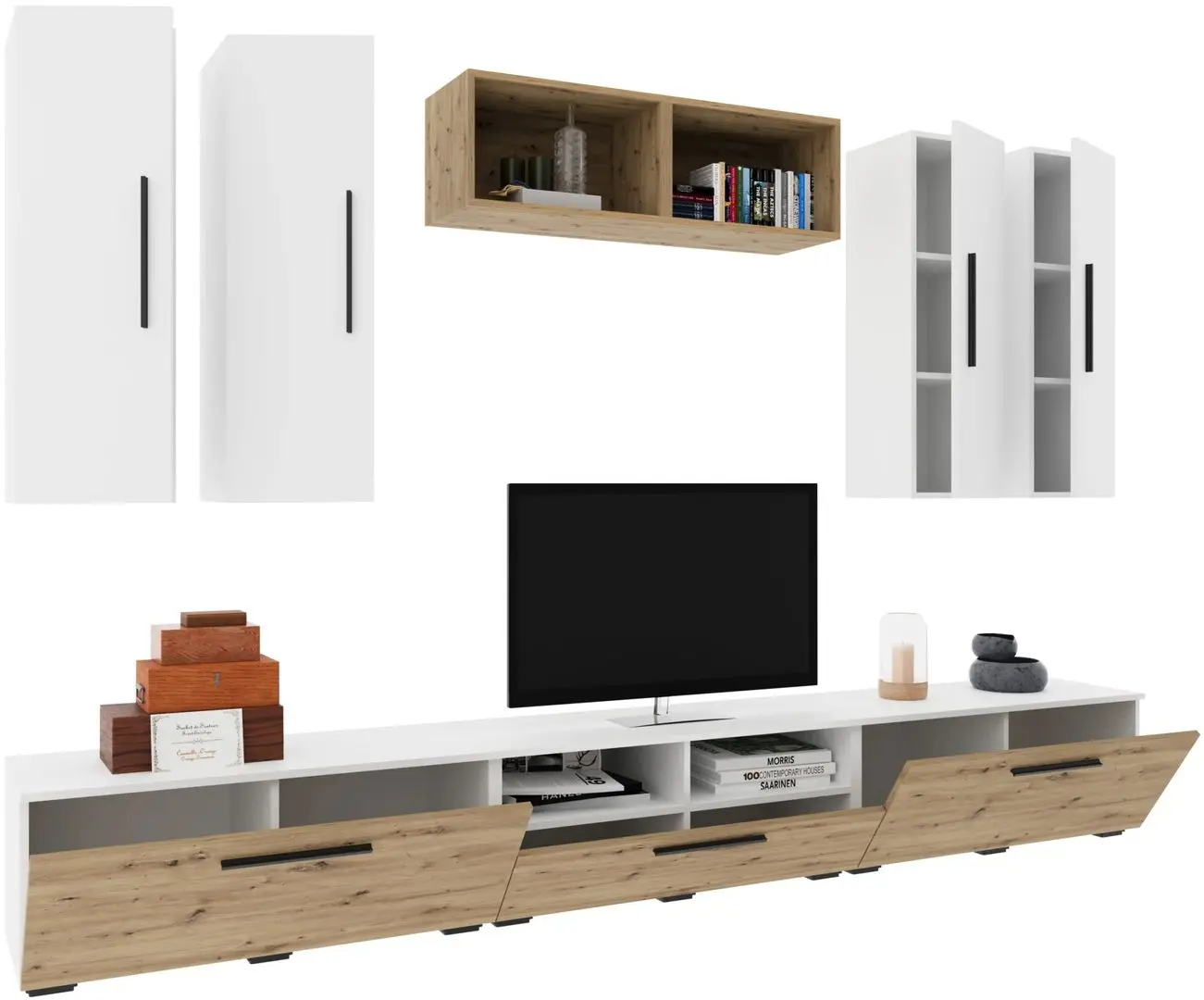 Living Haaus Kos V4 2.85m (White/Artisan Oak) - 3