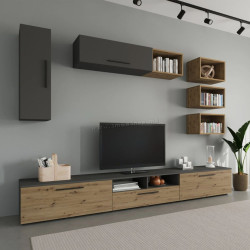 Гостиная Haaus Kos V5 2.85м (Anthracite/Artisan Oak)