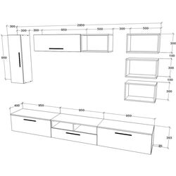 Living Haaus Kos V5 2.85m (Black/White Gloss) Thumb