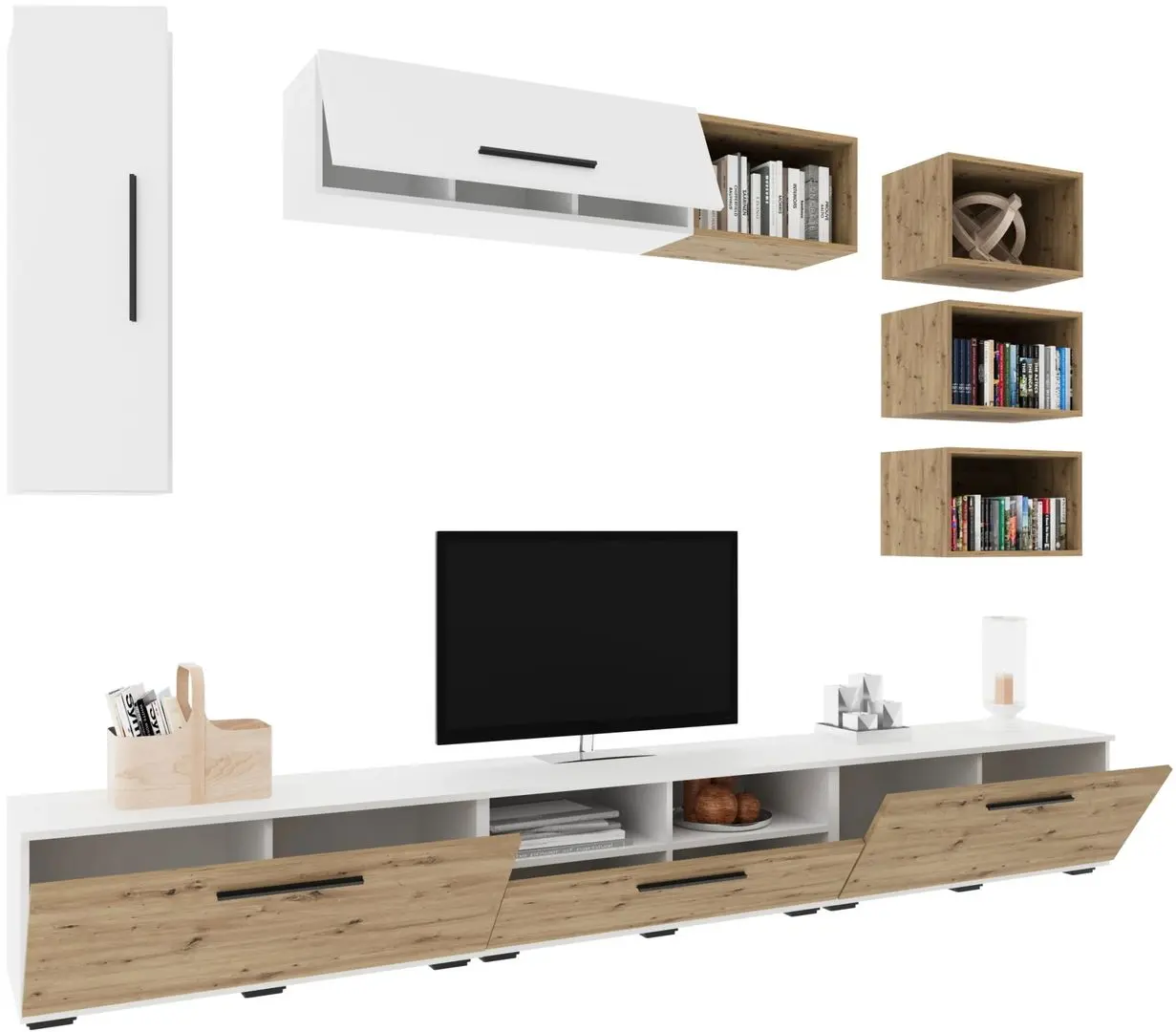 Гостиная Haaus Kos V5 2.85м (White/Artisan Oak) - 3