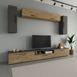 Гостиная Haaus Kos V6 2.85м (Anthracite/Artisan Oak)