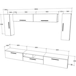 Living Haaus Kos V6 2.85m (Anthracite/Artisan Oak) Thumb