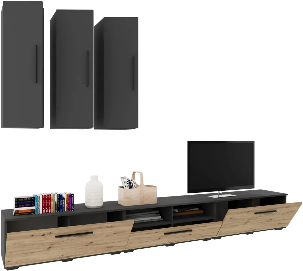 Гостиная Haaus Kos V7 2.85м (Anthracite/Artisan Oak)