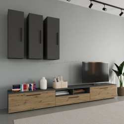 Гостиная Haaus Kos V7 2.85м (Anthracite/Artisan Oak)