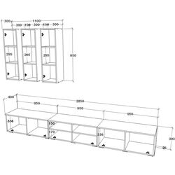 Гостиная Haaus Kos V7 2.85м (Anthracite/Artisan Oak) Thumb