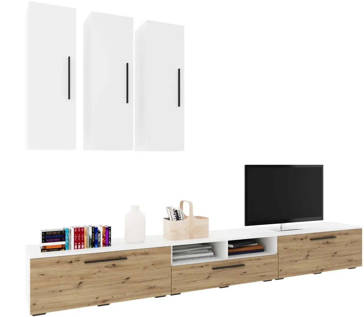 Гостиная Haaus Kos V7 2.85м (White/Artisan Oak)