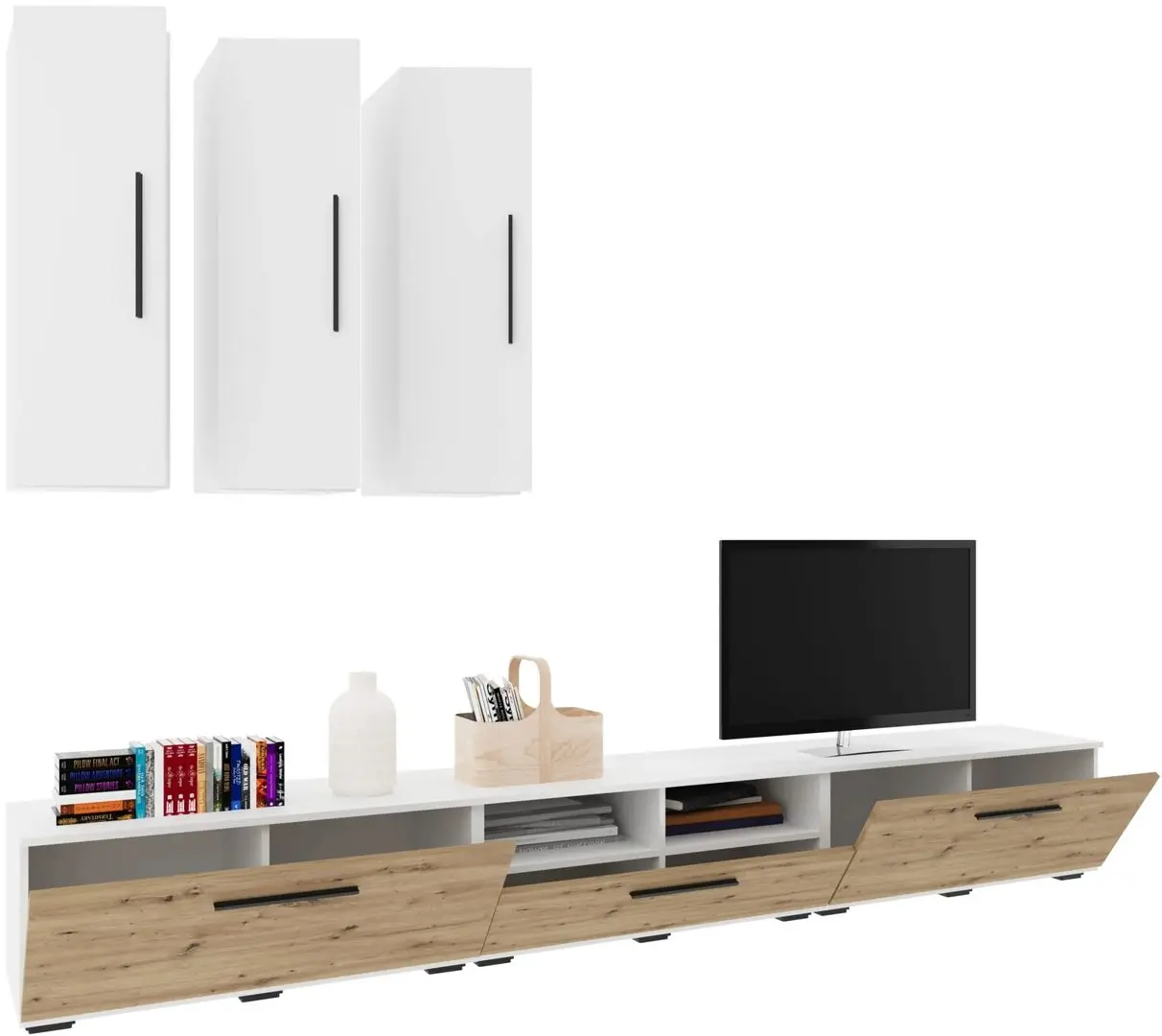 Гостиная Haaus Kos V7 2.85м (White/Artisan Oak)