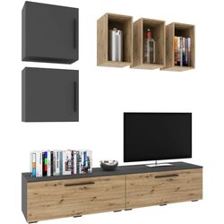 Living Haaus Kos V8 1.9m (Anthracite/Artisan Oak) Thumb