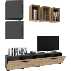 Living Haaus Kos V8 1.9m (Anthracite/Artisan Oak) Thumb