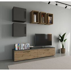 Living Haaus Kos V8 1.9m (Anthracite/Artisan Oak) Thumb