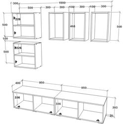 Living Haaus Kos V8 1.9m (Anthracite/Artisan Oak) Thumb