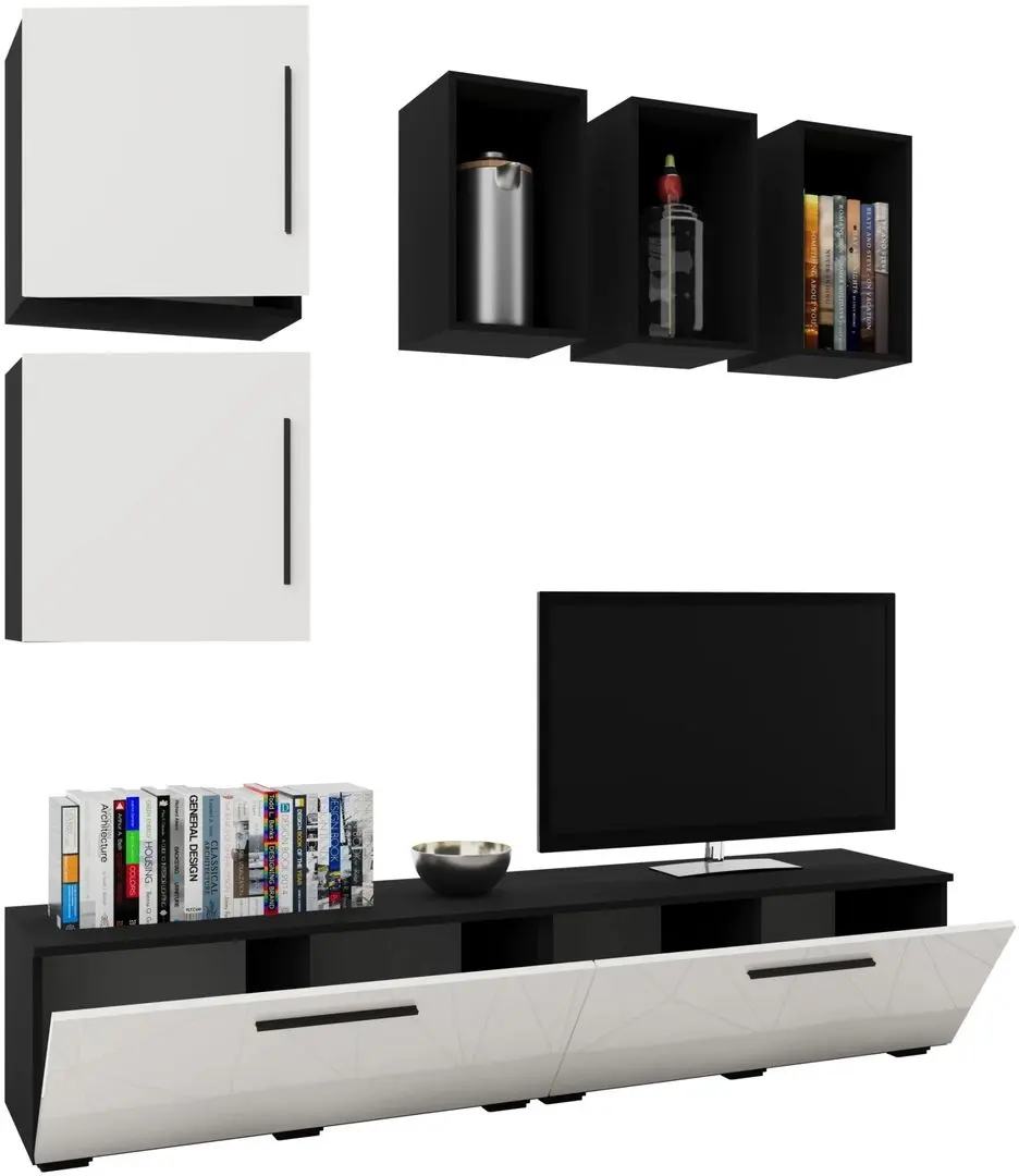 Living Haaus Kos V8 1.9m (Black/White Gloss) - 3
