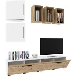 Living Haaus Kos V8 1.9m (White/Artisan Oak) Thumb