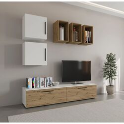 Living Haaus Kos V8 1.9m (White/Artisan Oak) Thumb