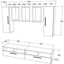 Гостиная Haaus Kos V9 1.9м (Anthracite/Artisan Oak) Thumb