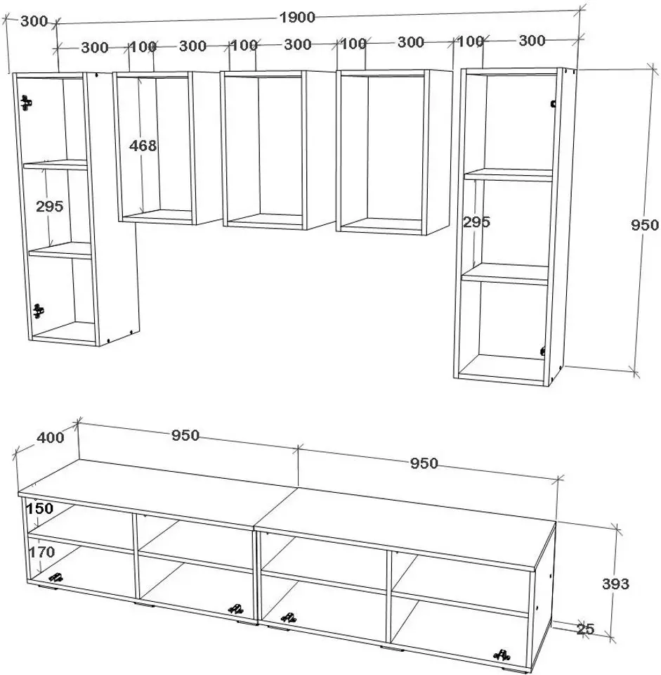 Гостиная Haaus Kos V9 1.9м (Anthracite/Artisan Oak) - 6