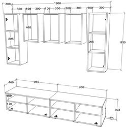 Гостиная Haaus Kos V9 1.9м (White/Artisan Oak) Thumb