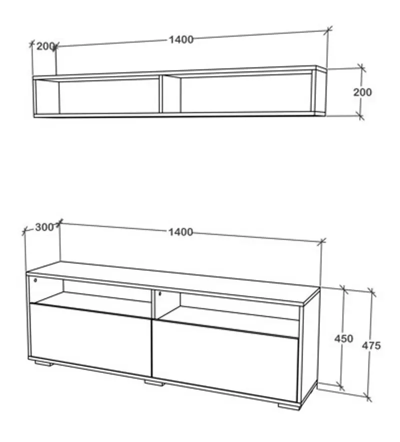 Living Haaus Obu 1.4m (White)