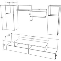 Гостиная Haaus Osaka 1.9м (Anthracite) Thumb