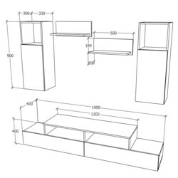 Living Haaus Osaka 1.9m (Pine Antique) Thumb
