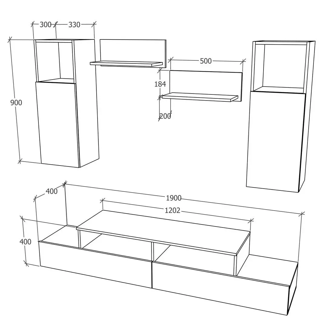 Living Haaus Osaka 1.9m (Pine Antique)