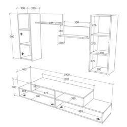 Living Haaus Osaka 1.9m (Pine Antique) Thumb
