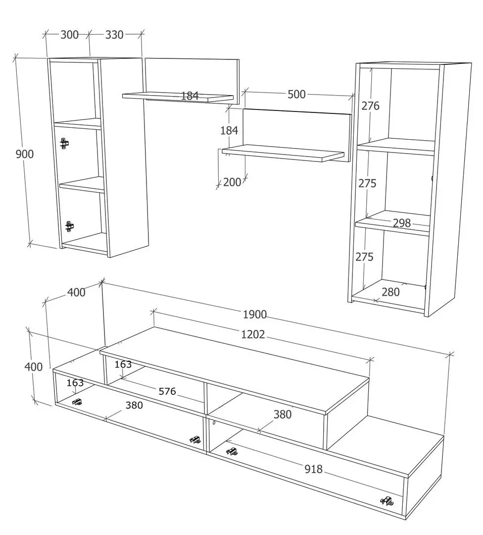 Living Haaus Osaka 1.9m (Pine Antique)
