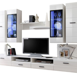 Living Halmar Lauren (White/White Gloss)