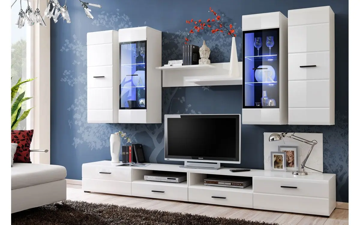 Living Halmar Lauren (White/White Gloss) - 6