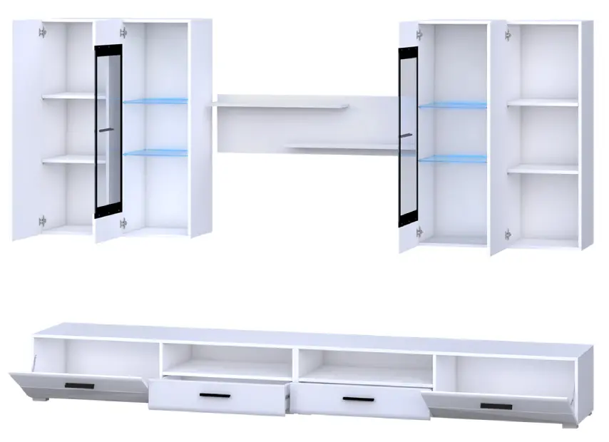 Living Halmar Lauren (White/White Gloss) - 5