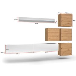 Living Halmar Lima 3.0m (White/Artisan Oak) Thumb