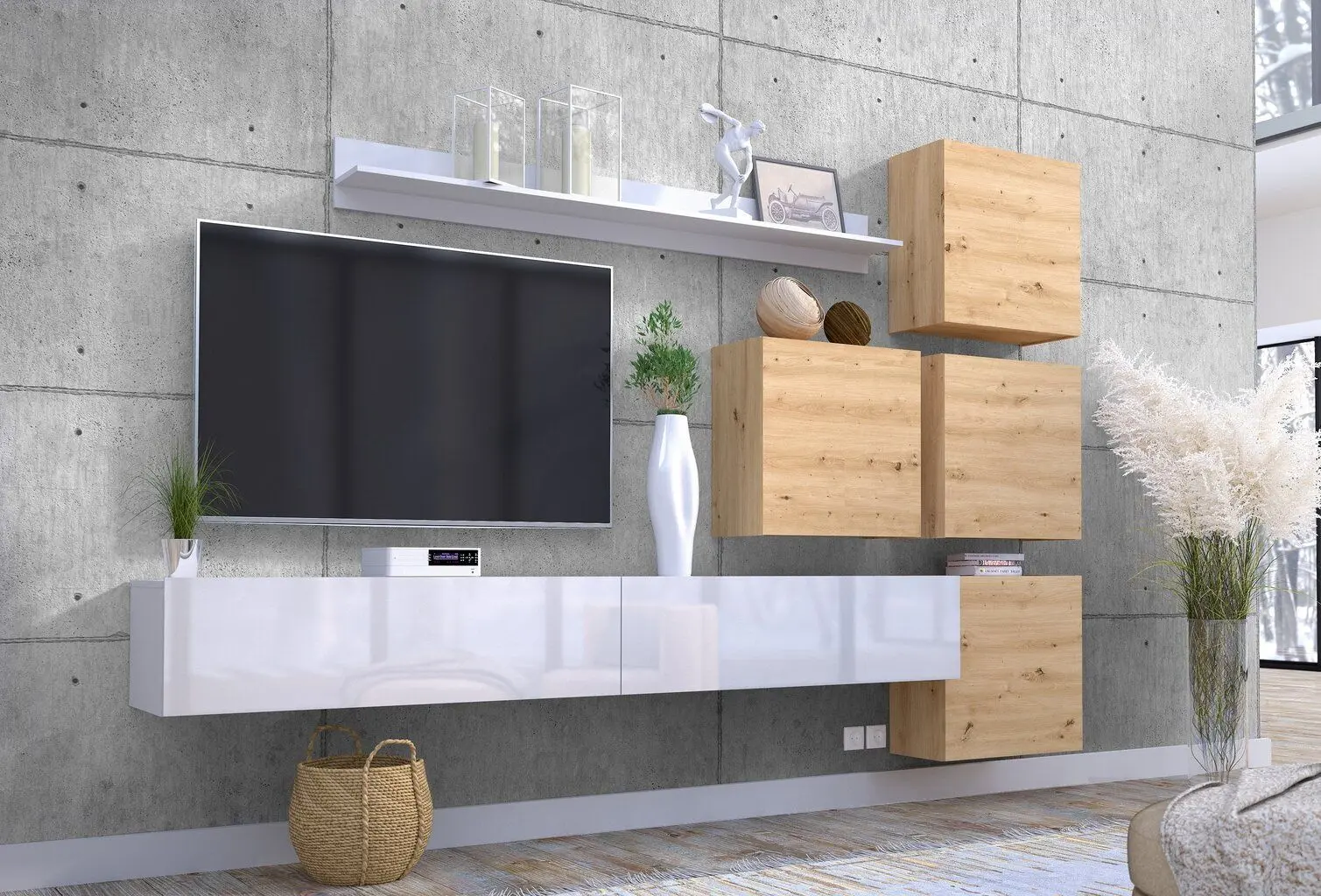 Living Halmar Lima 3.0m (White/Artisan Oak)