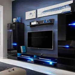 Living Halmar Modern 2.8м (Black/Black Gloss)