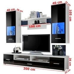 Living Halmar Reno (White/Black Gloss) Thumb