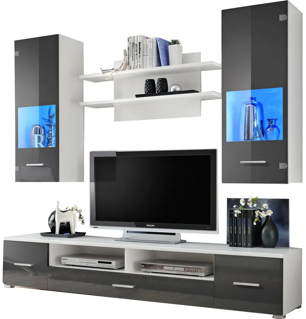 Living Halmar Reno (White/Graphite Gloss)