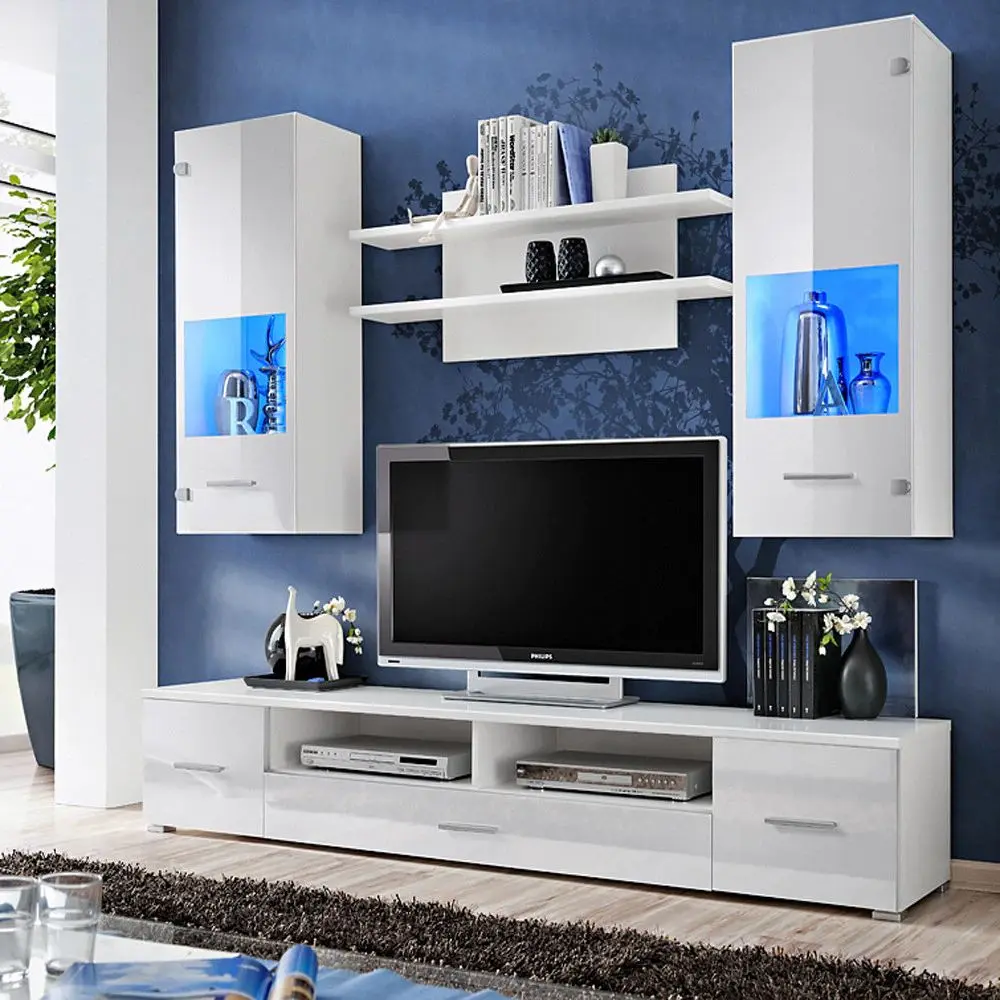 Living Halmar Reno (White/White Gloss) - 2