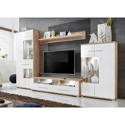 Living Halmar Saala 3 (Monument Oak/White Gloss) Thumb