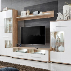 Living Halmar Saala 3 (Monument Oak/White Gloss)