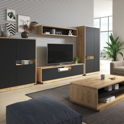 Living Helvetia Aston (Black Matt/Taurus Oak)