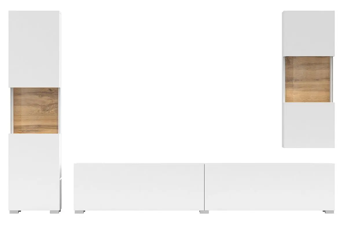 Гостиная Helvetia Ava №10 (White/Wotan Oak)