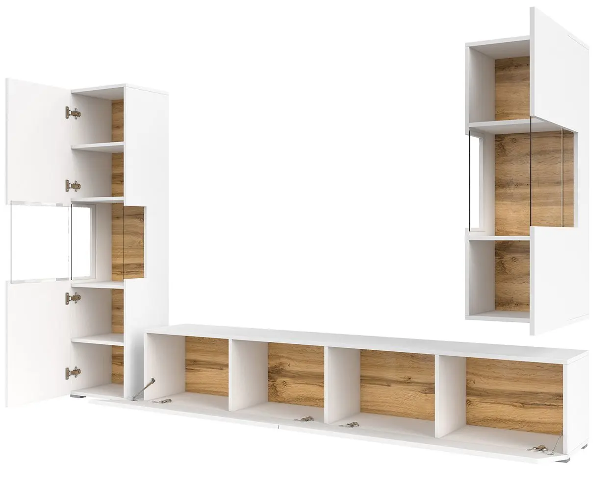 Гостиная Helvetia Ava №10 (White/Wotan Oak)