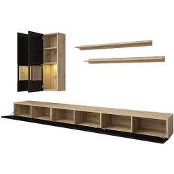 Гостиная Helvetia Baros №10 2.7м (Artisan Oak/Black Matt) Thumb