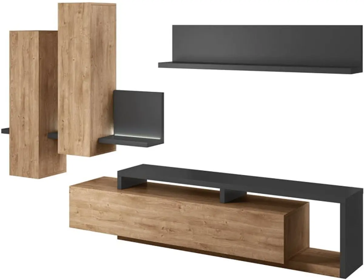 Living Helvetia Bota №09 2.19м (Anthracite/Ribbeck Oak)