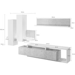 Гостиная Helvetia Bota №09 2.19м (White/Colorado Concrete) Thumb