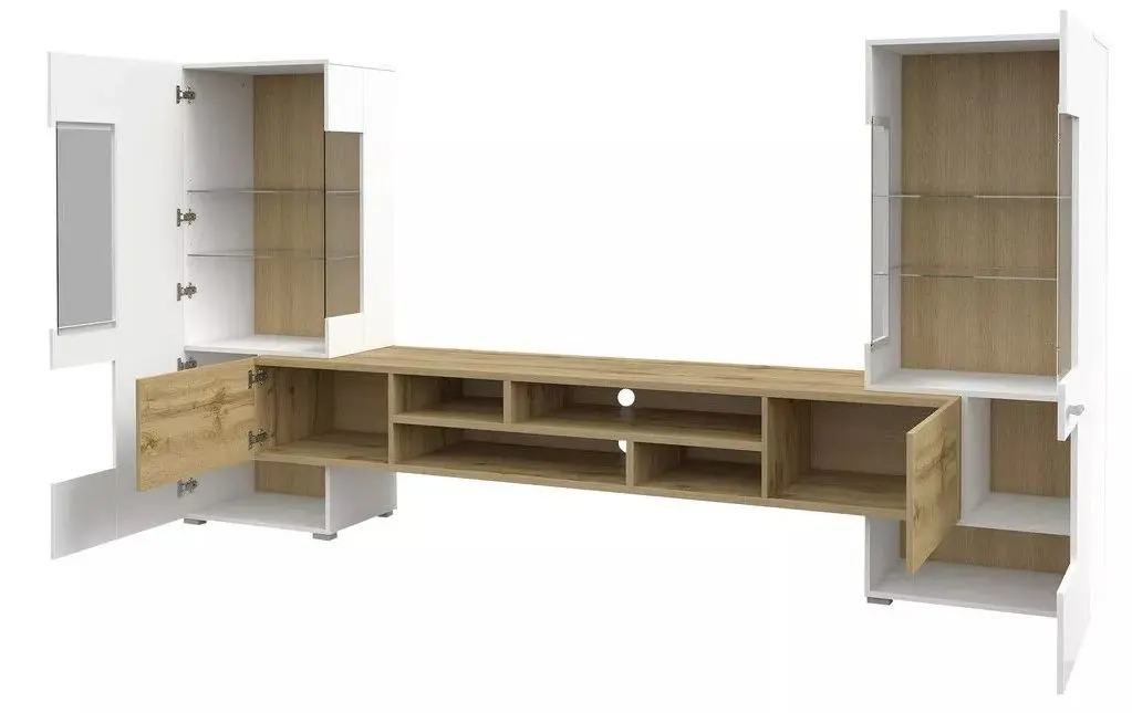 Гостиная Helvetia Coby №10 2.7м (Wotan Oak/White Gloss)