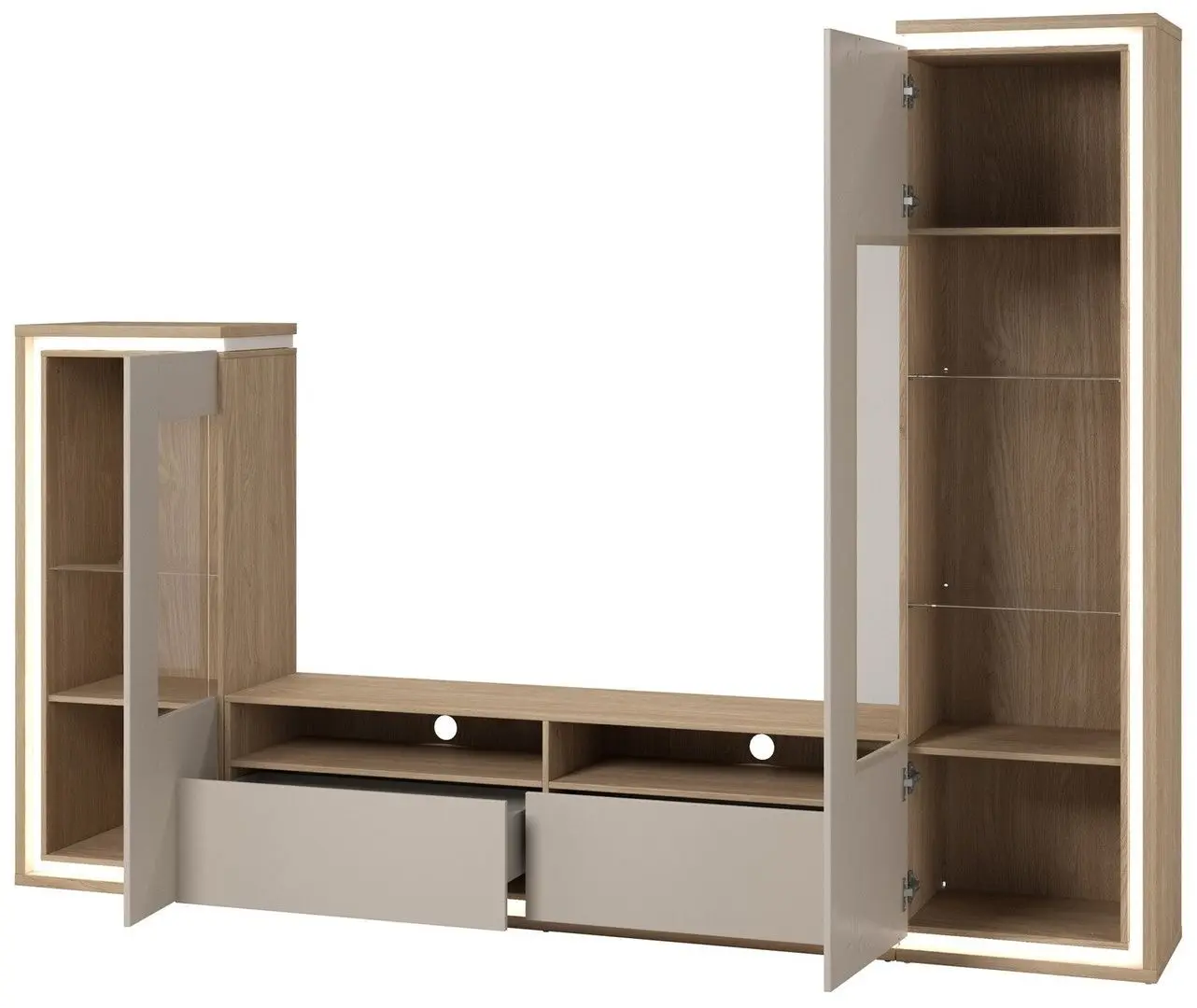 Living Helvetia Dore 2.7m (Oiled Oak/Cashmere)