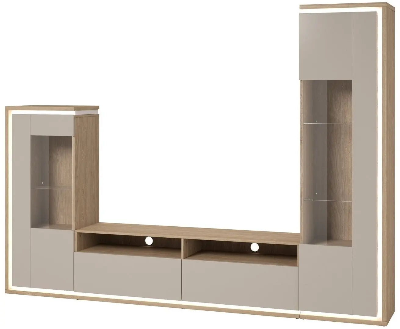 Living Helvetia Dore 2.7m (Oiled Oak/Cashmere)