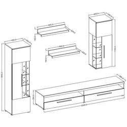 Living Helvetia India №10 2.45m (White/White Gloss) Thumb